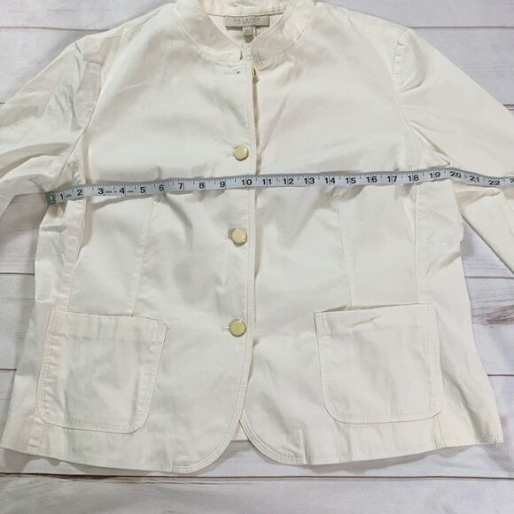Talbots White Ivory Button Down Jacket - Picture 4 of 7